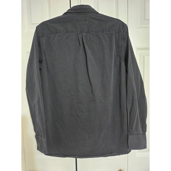 Claiborne small men's black stripe textured button up long sleeve shirt - Picture 4 of 8